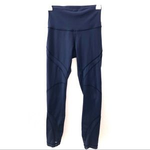 Lululemon High-Waisted Navy Blue Mush Leggings